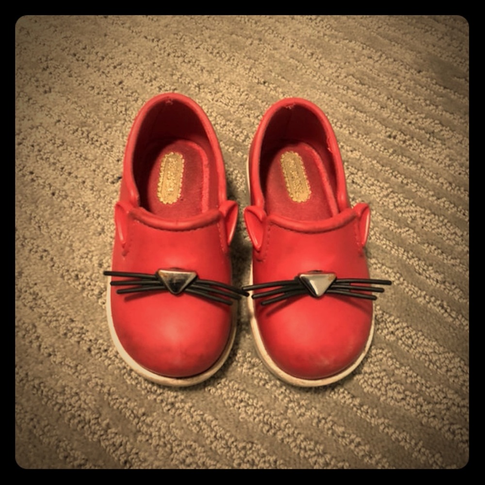 Mini Melissa Pink Slip On Cats
